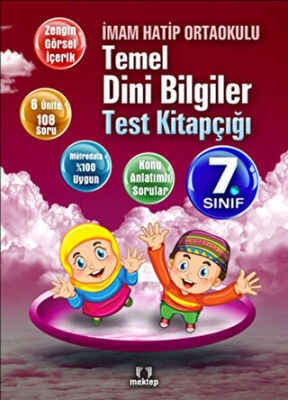 Mektep Yayınları İmam Hatip Ortaokulu Temel Dini Bilgiler Test Kitapçığı 7. Sınıf - 1