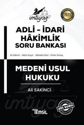 Temsil Kitap İmtiyaz Adli-İdari Hakimlik Medeni Usul Hukuku Soru Bankası - 2