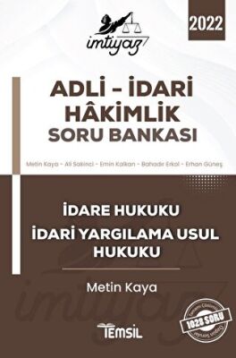 Temsil Kitap İmtiyaz Adli - İdari Hakimlik Soru Bankası - 1
