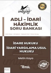 İmtiyaz Adli İdari Hakimlik Soru Bankası İdare Hukuku ve İdari Yargılama Usul Hukuku - Temsil Kitap