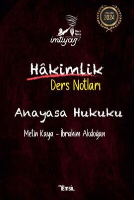 İmtiyaz Anayasa Hukuku Hakimlik Ders Notları - 1