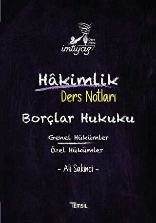 İmtiyaz Borçlar Hukuku Hakimlik Ders Notları - Temsil Kitap