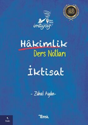 Temsil Kitap İmtiyaz Hakimlik Ders Notları İktisat - 1