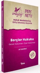 İmtiyaz HMGS Borçlar Hukuku Genel Hükümler - Özel Hükümler Ders Notları - Temsil Kitap
