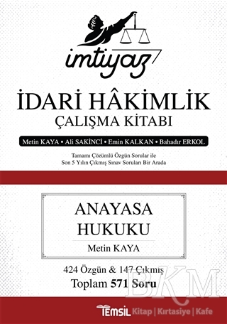 İmtiyaz İdari Hakimlik Çalışma Kitabı - Anayasa Hukuku - Temsil Kitap