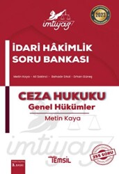 İmtiyaz İdari Hakimlik Soru Bankası Ceza Hukuku - Genel Hükümler - Temsil Kitap