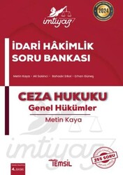 İmtiyaz İdari Hakimlik Soru Bankası Ceza Hukuku - Genel Hükümler - Temsil Kitap