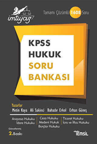 Temsil Kitap İmtiyaz KPSS Hukuk Soru Bankası - 1