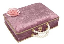 İnci Serisi Ahşap Kadife Kaplamalı Plaket Kutu + Çanta Boy Arapça Kadife Kuran + Cam İnci Tesbih + N - Furkan Neşriyat