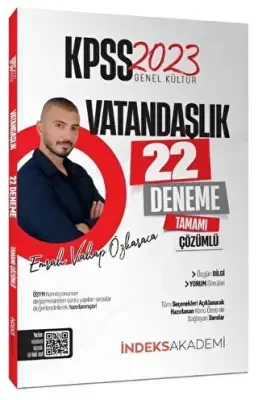 İndeks Akademi Yayıncılık İndeks Akademi 2023 KPSS Vatandaşlık 22 Deneme Çözümlü - İndeks Akademi Yayıncılık