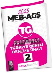 İndeks Akademi Yayıncılık İndeks Akademi 2025 MEB-AGS TG-1 Türkiye Geneli Deneme Çözümlü İndeks Akademi Yayıncılık - İndeks Akademi Yayıncılık