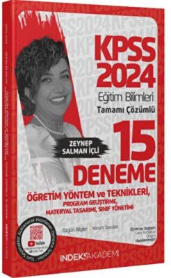 İndeks Akademi Yayıncılık 2024 KPSS Eğitim Bilimleri Öğretim Yöntem Teknikleri, Program Geliştirme 15 Deneme Çözümlü - 1