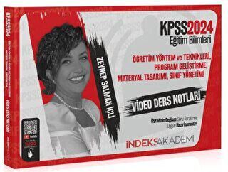 İndeks Akademi Yayıncılık 2024 KPSS Eğitim Bilimleri Öğretim Yöntem ve Teknikleri, Program Geliştirme Video Ders Notları - 1