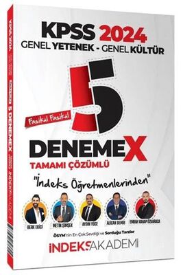 İndeks Akademi Yayıncılık 2024 KPSS Genel Yetenek Genel Kültür 5 DenemeX Fasikül Çözümlü - 1