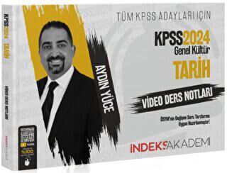 İndeks Akademi Yayıncılık 2024 KPSS Tarih Video Ders Notları - 1