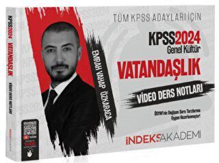 İndeks Akademi Yayıncılık 2024 KPSS Vatandaşlık Video Ders Notları - 1