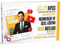 İndeks Akademi Yayıncılık 2025 KPSS Eğitim Bilimleri Rehberlik ve Özel Eğitim Video Ders Notları - İndeks Akademi Yayıncılık