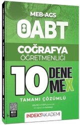 ÖABT MEB-AGS Coğrafya Öğretmenliği 10 DenemeX Çözümlü - İndeks Akademi Yayıncılık