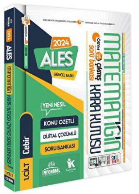 İnformal Yayınları ALES Matematiğin Kara Kutusu 1. Cilt Konu Özetli Dijital Çözümlü ÖSYM Çıkmış Soru Havuzu Bankası - 1
