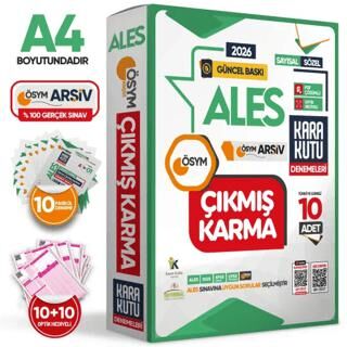 2026 ALES Sayısal-Sözel-TM ÖSYM Çıkmış Karma Kara Kutu 10lu Deneme Paketi Türkiye Geneli D. Çözümlü - 1