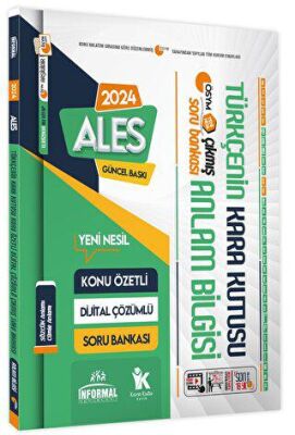 İnformal Yayınları 2024 ALES Türkçenin Kara Kutusu Anlam BilgisiSözcük-CümleDijital Çözümlü Konu Özetli Soru Bankası - 1