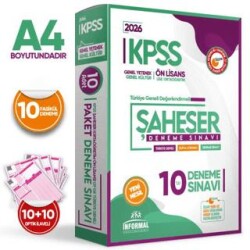 2026 KPSS Önlisans-Ortaöğretim GYGK ŞAHESER Türkiye Geneli Kurumsal 10’lu Dijital Çözümlü Paket Deneme - İnformal Yayınları