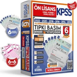 İnformal Yayınları KPSS Ön Lisans ÖSYM Çıkmış Soru Tıpkı Basım 6lı Deneme Paketi Deneme Kitapçıkları - İnformal Yayınları