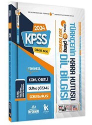 İnformal Yayınları 2024 KPSS Türkçenin Kara Kutusu DİL BİLGİSİ Konu Özetli Dijital Çözümlü ÖSYM Çıkmış Soru Bankası - İnformal Yayınları