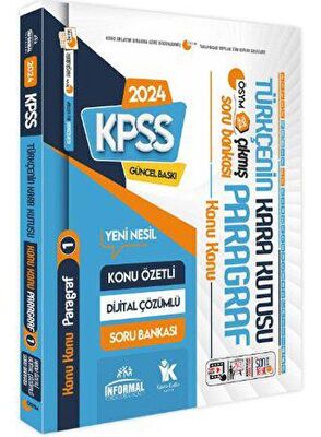 İnformal Yayınları 2024 KPSS Türkçenin Kara Kutusu Konu Konu Paragraf 1 Konu Özetli Dijital Çözümlü Çıkmış Soru Bankası