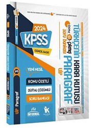 İnformal Yayınları KPSS Türkçenin Kara Kutusu Ösym Vip Paragraf 3 Konu Özetli Çözümlü Çıkmış Soru Arşivi Bankası - İnformal Yayınları