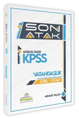 İnformal Yayınları 2025 İnformal Yayınları KPSS Vatandaşlık Son Atak SORU-CEVAP Pratik Bilgi CEP BOY Kitabı - 1