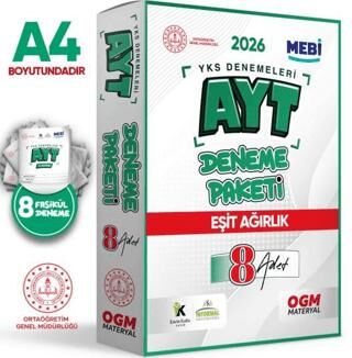 2026 YKS-AYT MEBI Online Güncel Eşit Ağırlık TM 8li Seri Deneme Fasikül Paketi A4 Renkli - 1