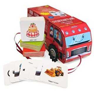 İngilizce Destekli Oyun Kartları - Eşleştirme Kamyon - Sincap Kitap