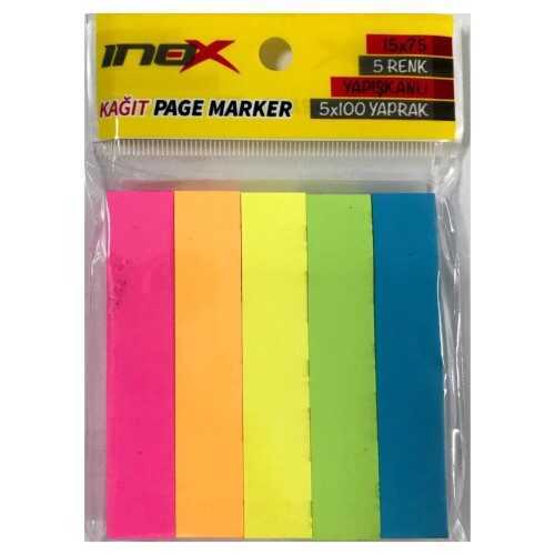 Inox Page Marker 5 Renk 15X75 Cm