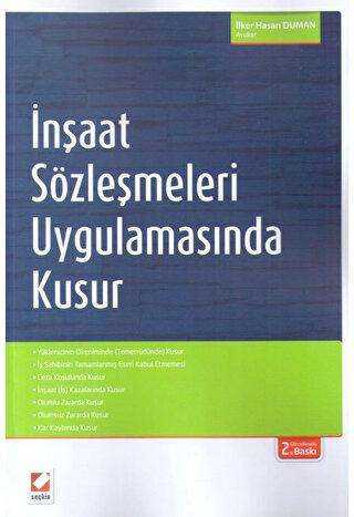 İnşaat Sözleşmeleri Uygulamasında Kusur - Seçkin Yayıncılık