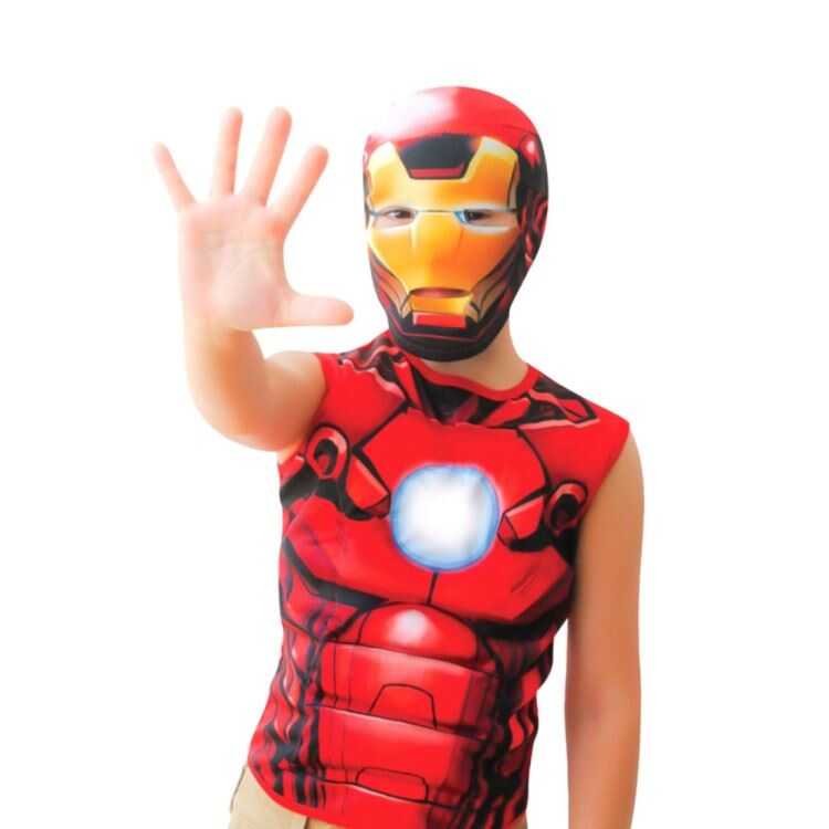 Iron Man Kaslı Karakter Kostümü 7-9 Yaş