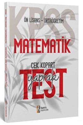 KPSS Ortaöğretim Ön Lisans Matematik Çek Kopart Yaprak Test - 1
