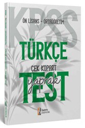 KPSS Ortaöğretim Ön Lisans Türkçe Çek Kopart Yaprak Test - İSEM Yayıncılık