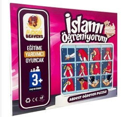 İslamı Öğreniyorum Puzzle Serisi - 3 Kız Abdest - Moon Beavers