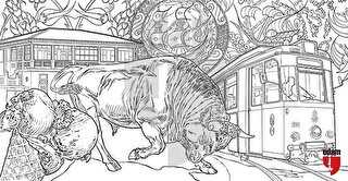 İstanbul Kadıköy Boğa Heykeli Tuval Boyama - EDAM