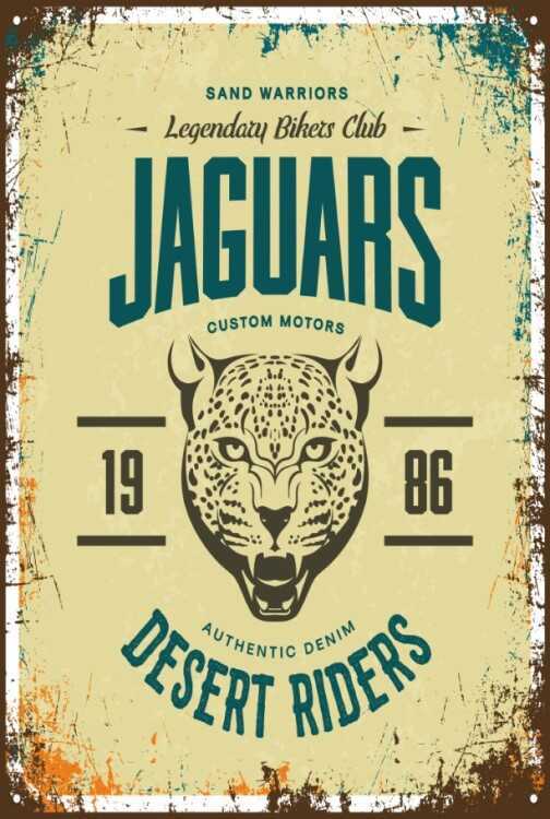 Jaguar Retro Vintage Ahşap Poster