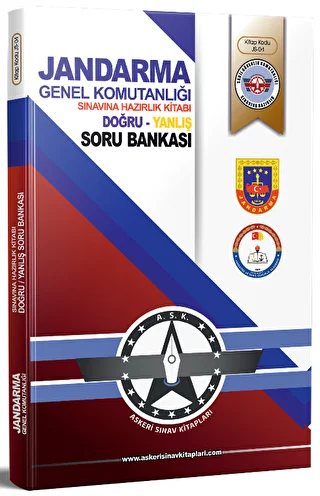 Jandarma Genel Komutanlığı Sınavlarına Hazırlık Kitabı Doğru-Yanlış Soru Bankası