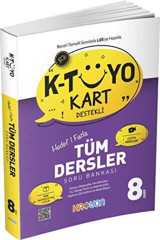 Katyon Yayınları K-Tüyo Kart Destekli Hedef 1 Fazla Tüm Dersler Soru Bankası 8. Sınıf