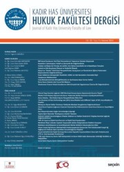 Kadir Has Üniversitesi Hukuk Fakültesi Dergisi Cilt:12 Sayı:1 Haziran 2024 - Seçkin Yayıncılık