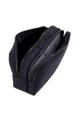 Kaff 01105 Krinkıl Kumaş Yıkanabilir Çift Bölmeli Gözlü Kalemlik Kalem Kutusu - Siyah - 4