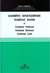 Kambiyo Senetlerinde Teminat Kaydı - Vedat Kitapçılık
