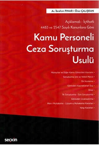 Kamu Personeli Ceza Soruşturma Usulü - Seçkin Yayıncılık