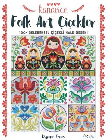 Kanaviçe Folk Art Çiçekler - Tuva Yayıncılık