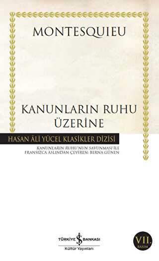 Kanunların Ruhu Üzerine - İş Bankası Kültür Yayınları