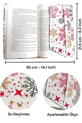 Kar Desenli Ayarlanabilir Kitap Kılıfı - Tsugame